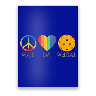 Peace Love Pickleball Funny Pickleball Paddle Player Poster