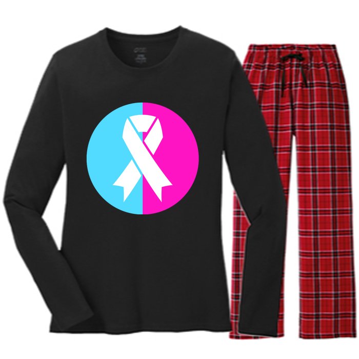 Pro Life Pregnancy Infant Loss Awareness Protect Life Anti Abortion Women's Long Sleeve Flannel Pajama Set 