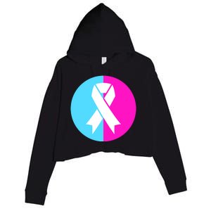 Pro Life Pregnancy Infant Loss Awareness Protect Life Anti Abortion Crop Fleece Hoodie