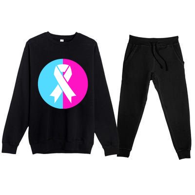 Pro Life Pregnancy Infant Loss Awareness Protect Life Anti Abortion Premium Crewneck Sweatsuit Set