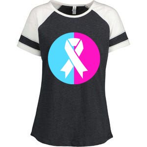 Pro Life Pregnancy Infant Loss Awareness Protect Life Anti Abortion Enza Ladies Jersey Colorblock Tee