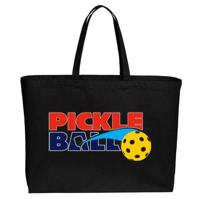 Pickleball League Cotton Canvas Jumbo Tote