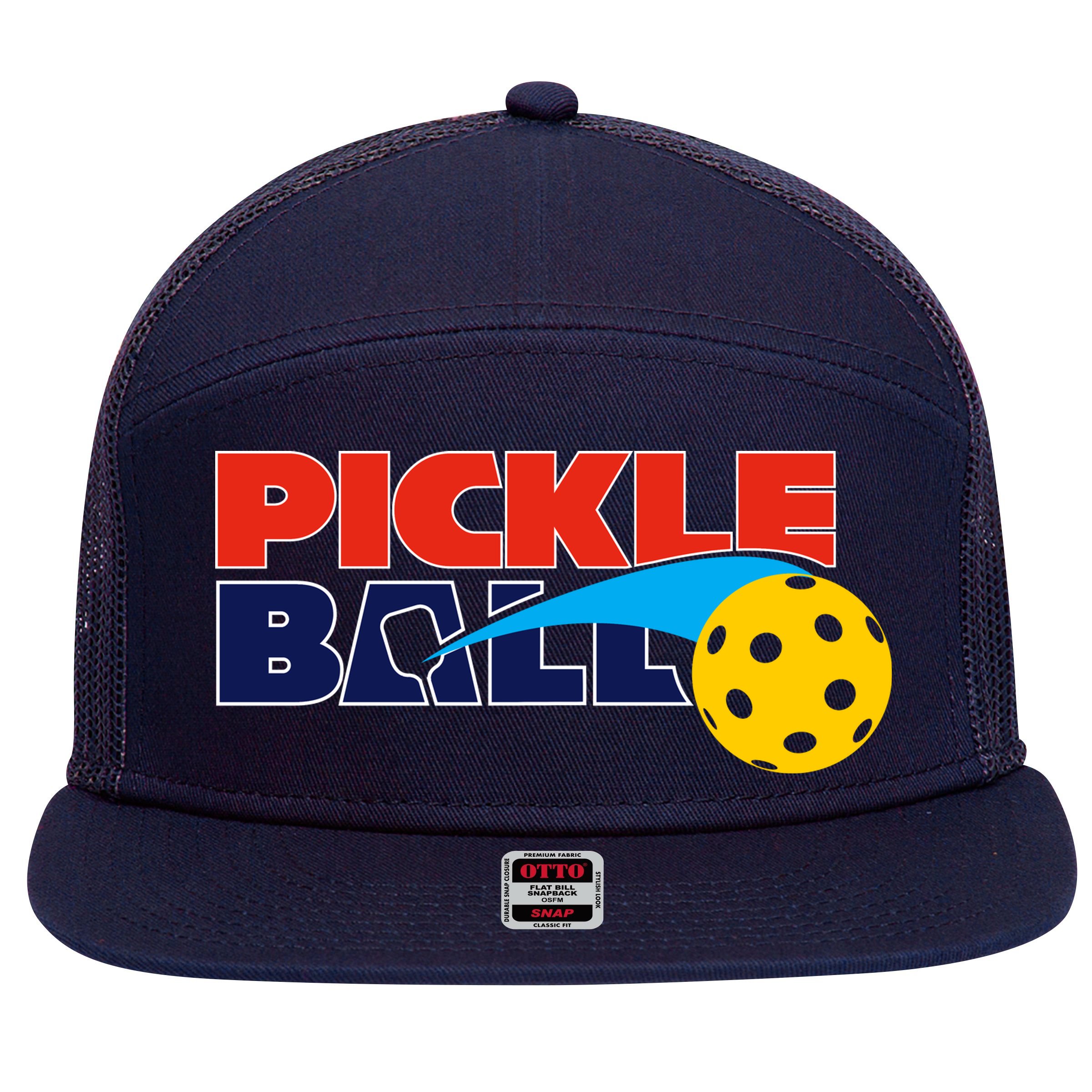 Pickleball League 7 Panel Mesh Trucker Snapback Hat