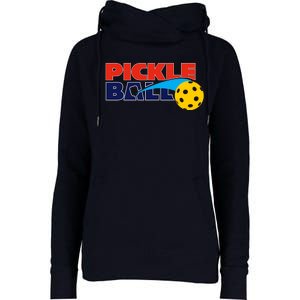 Pickleball League Womens Funnel Neck Pullover Hood