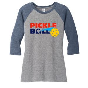 Pickleball League Women's Tri-Blend 3/4-Sleeve Raglan Shirt