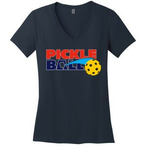 Pickleball League Women's V-Neck T-Shirt