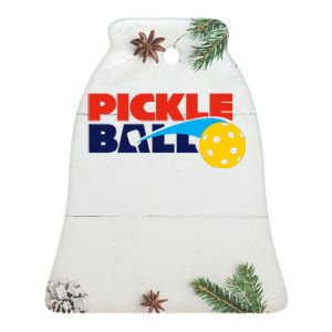 Pickleball League Ceramic Bell Ornament