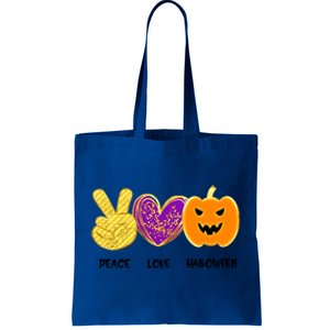 Peace Love Pumpkin Funny Halloween Peace Sign Cute Gift Tote Bag