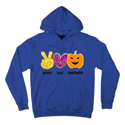 Peace Love Pumpkin Funny Halloween Peace Sign Cute Gift Tall Hoodie