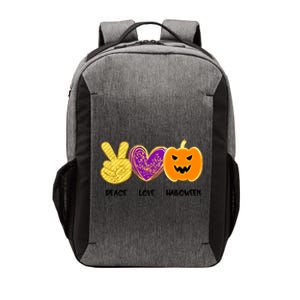 Peace Love Pumpkin Funny Halloween Peace Sign Cute Gift Vector Backpack