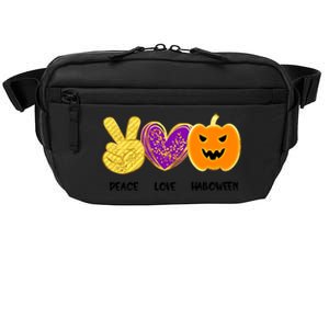 Peace Love Pumpkin Funny Halloween Peace Sign Cute Gift Crossbody Pack