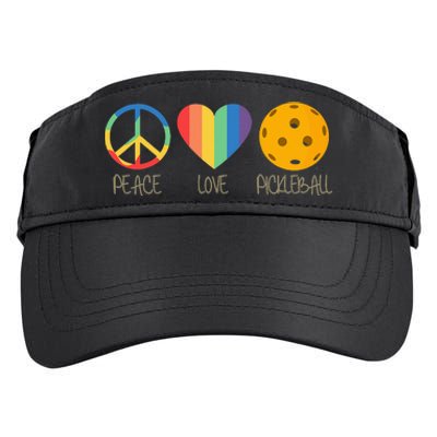 Peace Love Pickleball funny sport lovers Adult Drive Performance Visor