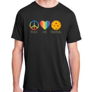 Peace Love Pickleball funny sport lovers Adult ChromaSoft Performance T-Shirt