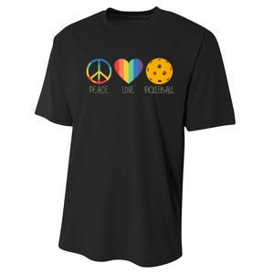 Peace Love Pickleball funny sport lovers Performance Sprint T-Shirt