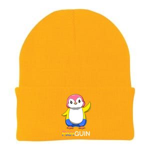 Pansexual Lgbtq Penguin A Colorful Pansexual Animal Gift Knit Cap Winter Beanie