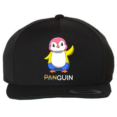 Pansexual Lgbtq Penguin A Colorful Pansexual Animal Gift Wool Snapback Cap