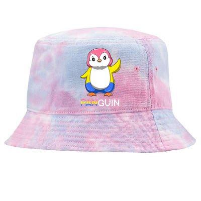 Pansexual Lgbtq Penguin A Colorful Pansexual Animal Gift Tie-Dyed Bucket Hat