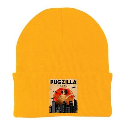 Pug Lover Pugzilla Funny Pug Funny Dog Pug Art Pug  Knit Cap Winter Beanie