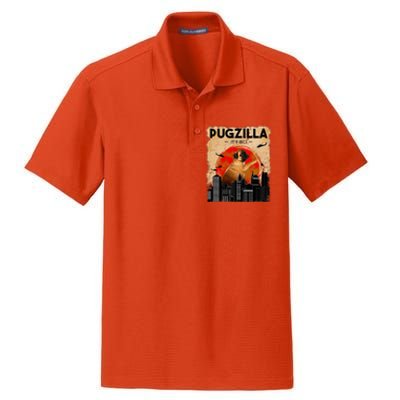 Pug Lover Pugzilla Funny Pug Funny Dog Pug Art Pug  Dry Zone Grid Polo