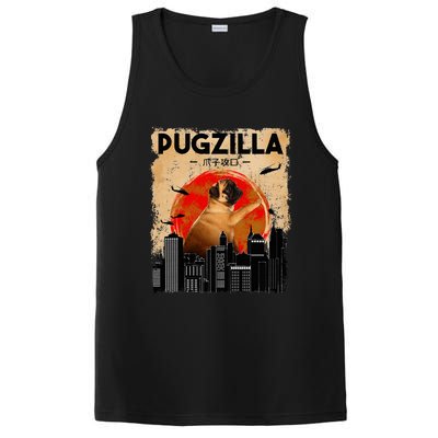 Pug Lover Pugzilla Funny Pug Funny Dog Pug Art Pug  PosiCharge Competitor Tank