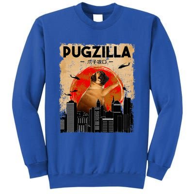 Pug Lover Pugzilla Funny Pug Funny Dog Pug Art Pug  Sweatshirt