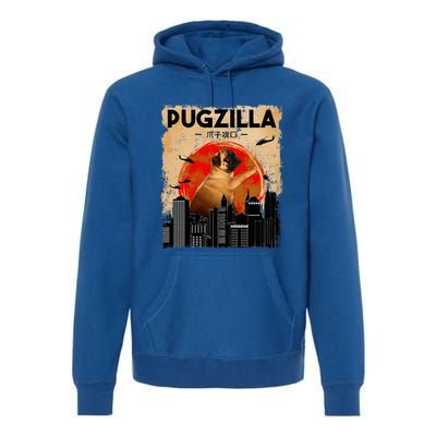 Pug Lover Pugzilla Funny Pug Funny Dog Pug Art Pug  Premium Hoodie