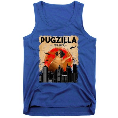 Pug Lover Pugzilla Funny Pug Funny Dog Pug Art Pug  Tank Top