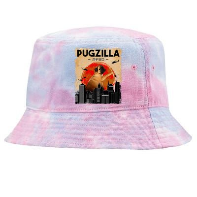 Pug Lover Pugzilla Funny Pug Funny Dog Pug Art Pug  Tie-Dyed Bucket Hat