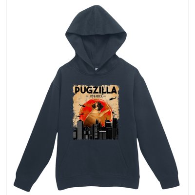 Pug Lover Pugzilla Funny Pug Funny Dog Pug Art Pug  Urban Pullover Hoodie