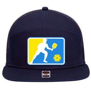 Pickleball Logo 7 Panel Mesh Trucker Snapback Hat