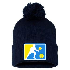 Pickleball Logo Pom Pom 12in Knit Beanie