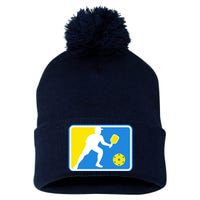 Pickleball Logo Pom Pom 12in Knit Beanie