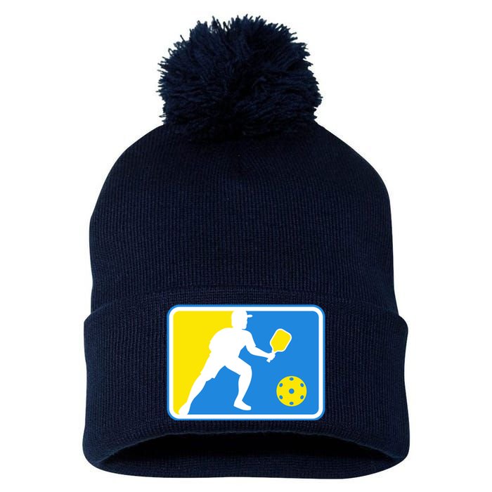 Pickleball Logo Pom Pom 12in Knit Beanie