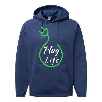 Plug Life, Proud S EV Owner, Drive EVs Funny Electric Car Performance Fleece Hoodie