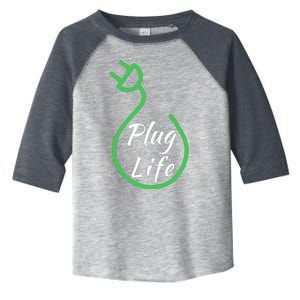 Plug Life, Proud S EV Owner, Drive EVs Funny Electric Car Toddler Fine Jersey T-Shirt