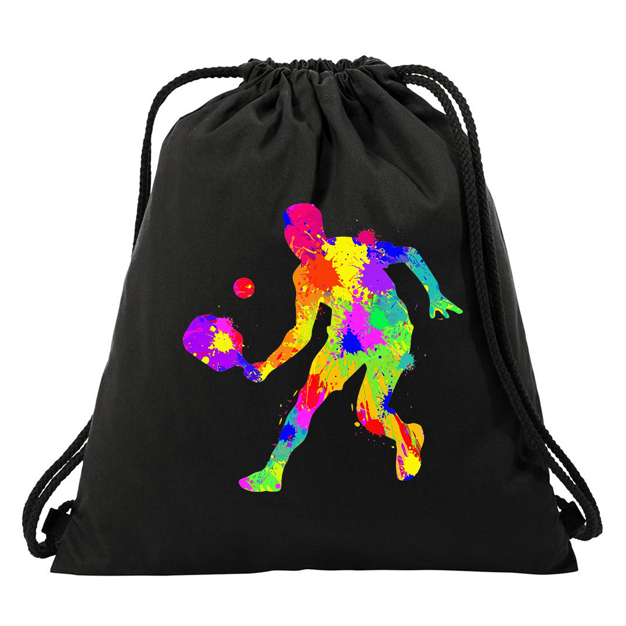 Pickleball Ladies Peace Love Pickleball Tie Dye Drawstring Bag