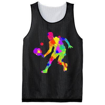 Pickleball Ladies Peace Love Pickleball Tie Dye Mesh Reversible Basketball Jersey Tank