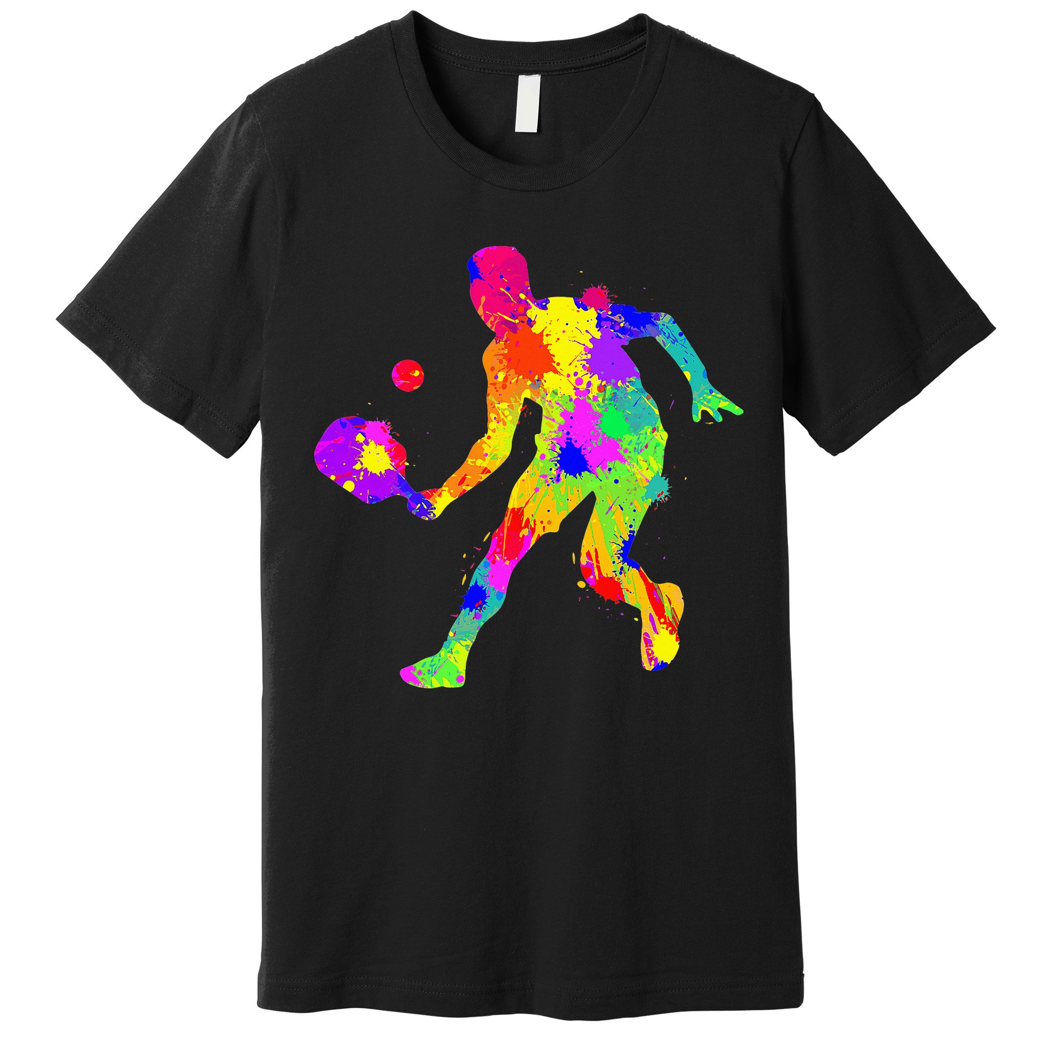 Pickleball Ladies Peace Love Pickleball Tie Dye Premium T-Shirt