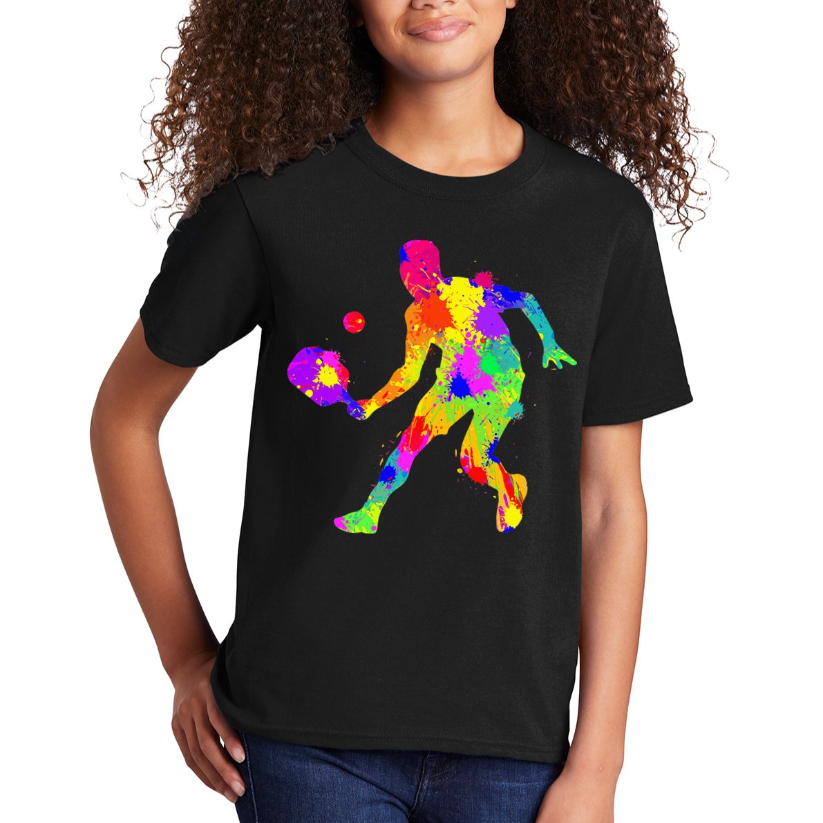 Pickleball Ladies Peace Love Pickleball Tie Dye Kids T-Shirt