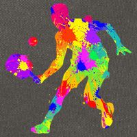 Pickleball Ladies Peace Love Pickleball Tie Dye Cotton Canvas Backpack