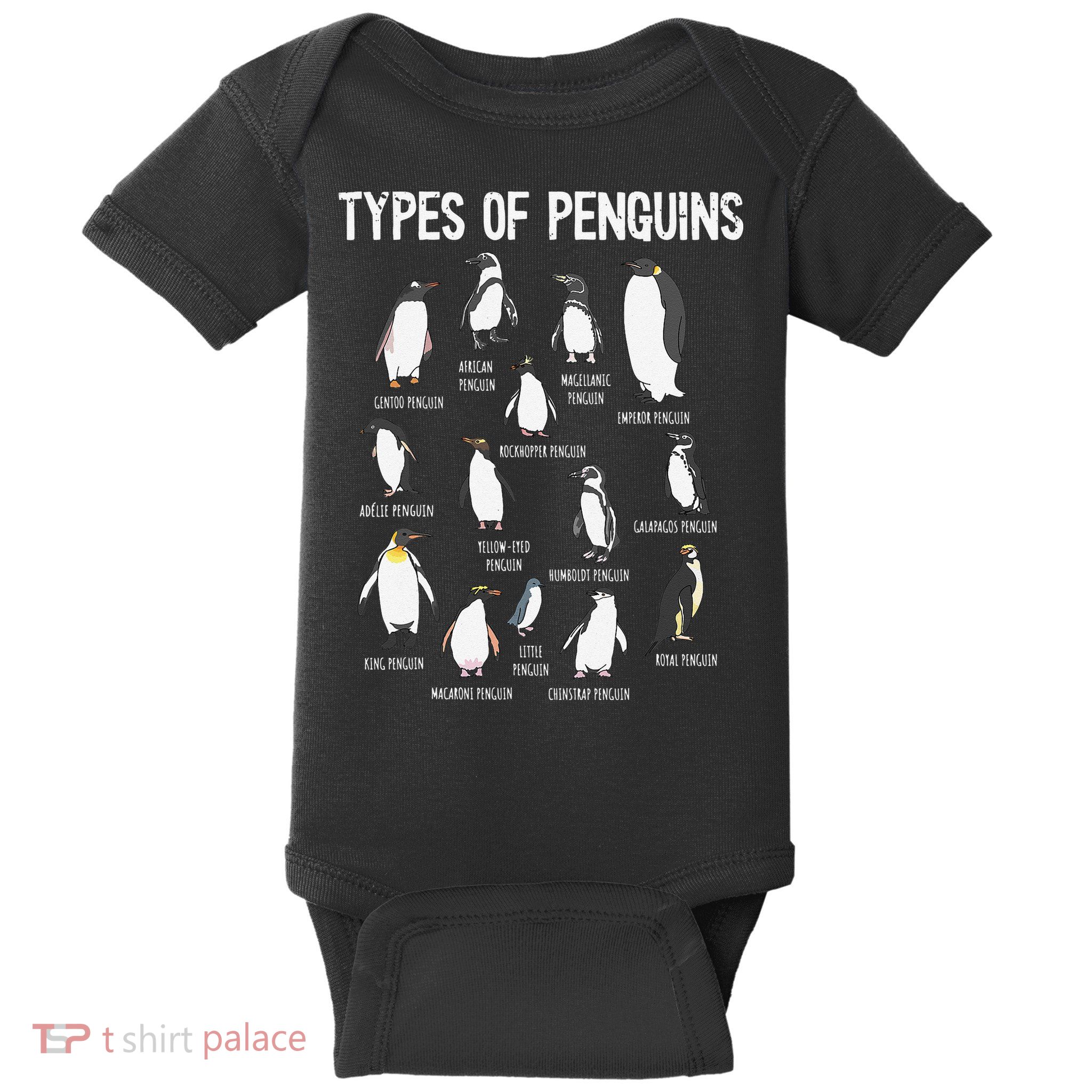 Penguin Lover Penguins Of The World Types Of Penguins Baby Bodysuit