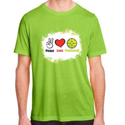 Peace Love Pickleball Funny Pickleball Gift Adult ChromaSoft Performance T-Shirt