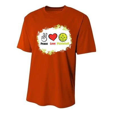 Peace Love Pickleball Funny Pickleball Gift Performance Sprint T-Shirt