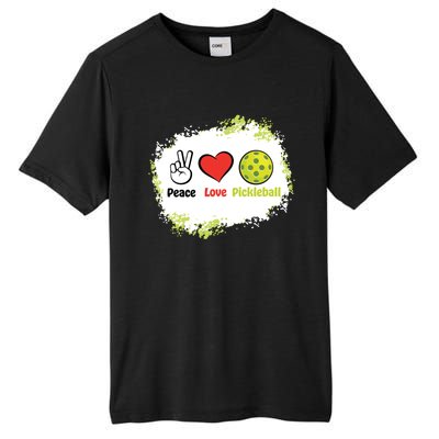 Peace Love Pickleball Funny Pickleball Gift Tall Fusion ChromaSoft Performance T-Shirt