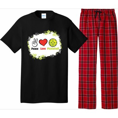 Peace Love Pickleball Funny Pickleball Gift Pajama Set