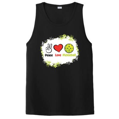 Peace Love Pickleball Funny Pickleball Gift PosiCharge Competitor Tank