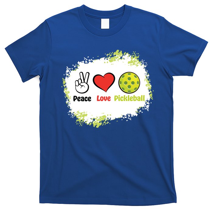 Peace Love Pickleball Funny Pickleball Gift T-Shirt