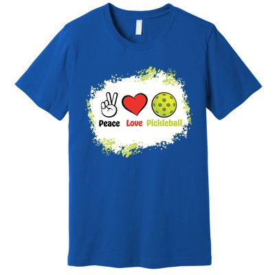 Peace Love Pickleball Funny Pickleball Gift Premium T-Shirt