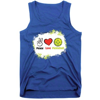 Peace Love Pickleball Funny Pickleball Gift Tank Top