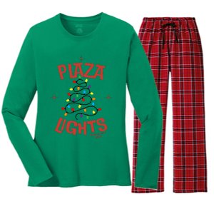 Plaza Lights Women's Long Sleeve Flannel Pajama Set 